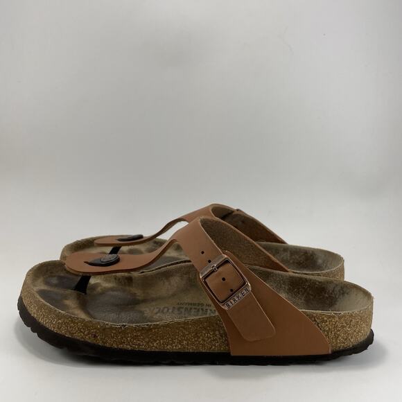 Birkenstock Gizeh Sandals Womens Size 39 US 8-8.5 Ginger Brown Flip Flops - Picture 3 of 9